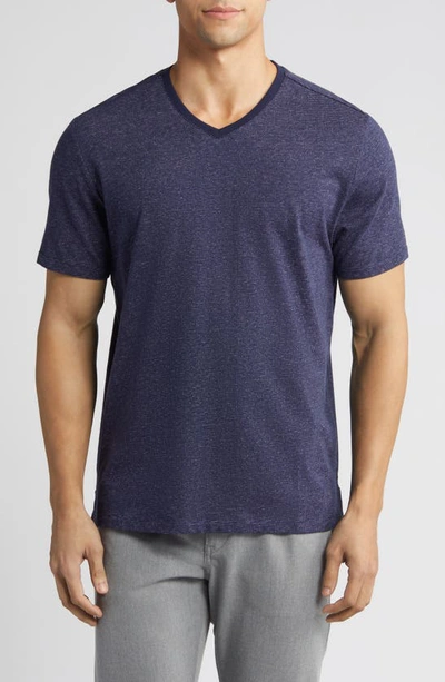 Robert Barakett Thoreau V-neck T-shirt In Navy