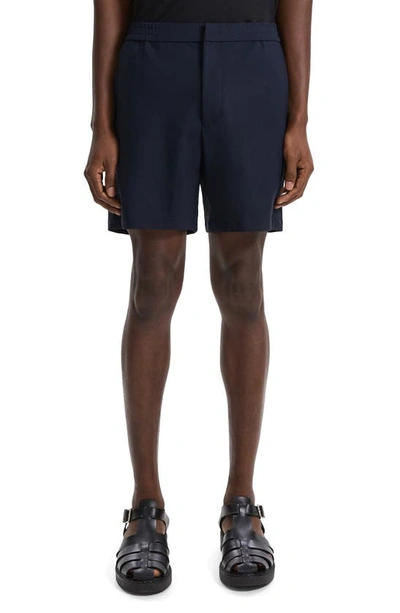 Theory Men's Curtis Flat Front Shorts In Baltic