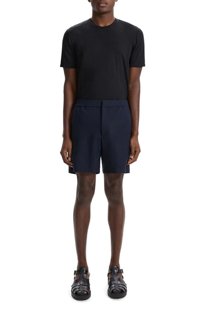 Theory Men's Curtis Flat Front Shorts In Baltic