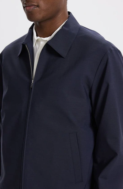 Shop Theory Hazeleton New Tailored Stretch Virgin Wool Jacket In Navy