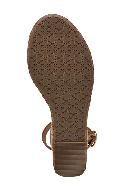 Shop Johnston & Murphy Marcia Platform Wedge Sandal In Cognac Calfskin
