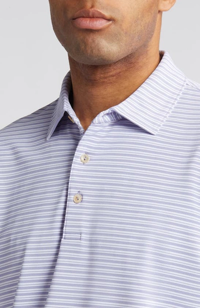 Shop Peter Millar Crown Crafted Dellroy Performance Mesh Polo In Lavender Fog