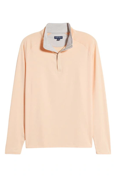 Shop Peter Millar Crown Crafted Stealth Performance Quarter Zip Pullover In Orange Sorbet