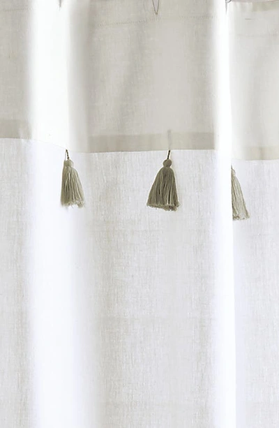 Peri Home Panama Stripe Shower Curtain In Taupe