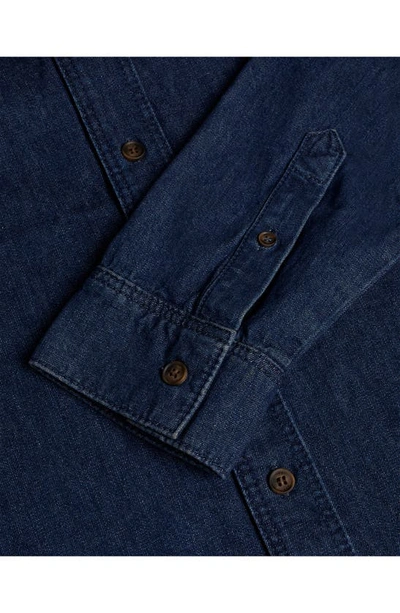 Shop Ted Baker Veyle Denim Button-up Shirt In Blue