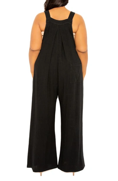 Buxom Couture Wide Leg Jumpsuit In Black