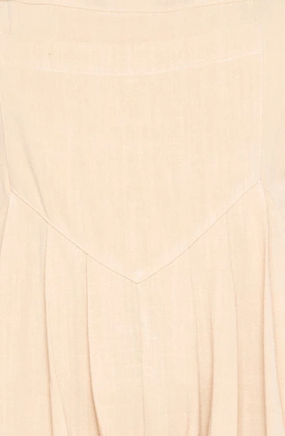 Buxom Couture Wide Leg Jumpsuit In Beige