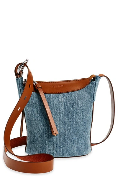 Shop Rag & Bone Mini Belize Bucket Bag In Denim