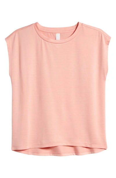 Shop Zella Girl Kids' Astound T-shirt In Pink Pudding