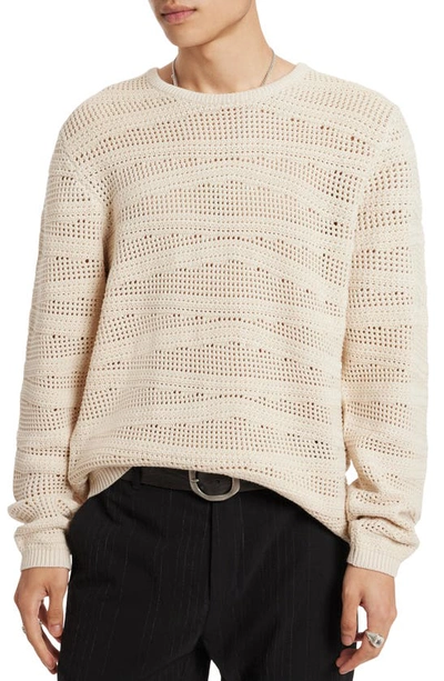 Shop John Varvatos Betrand Wave Pattern Sweater In Hemp