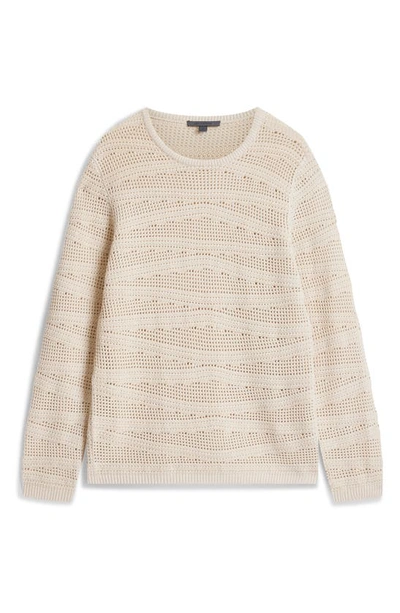 Shop John Varvatos Betrand Wave Pattern Sweater In Hemp