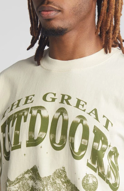 Shop Id Supply Co The Great Outdoors Graphic T-shirt In Cream