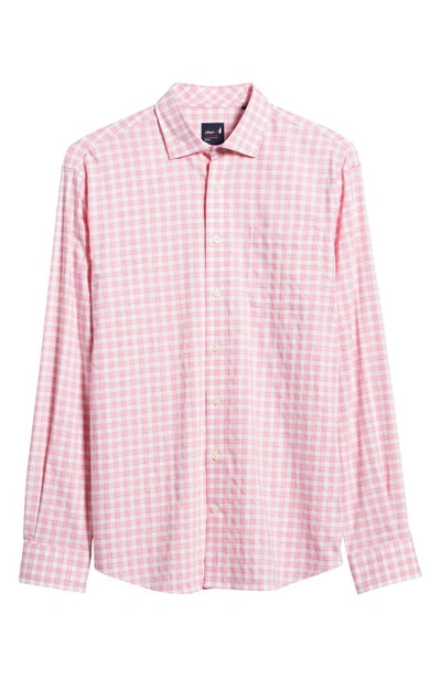 Shop Johnnie-o Ashworth Prep-formance Check Button-up Shirt In Calypso