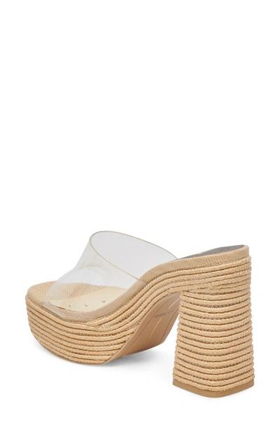 Shop Dolce Vita Lichia Platform Sandal In Natural Vinyl