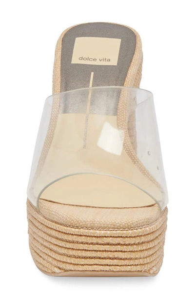 Shop Dolce Vita Lichia Platform Sandal In Natural Vinyl