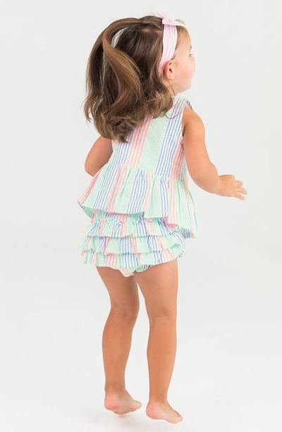 Shop Rufflebutts Kids' Stripe Swing Top & Bloomers In Stripe Multi