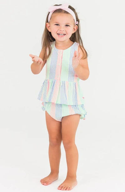 Shop Rufflebutts Kids' Stripe Swing Top & Bloomers In Stripe Multi