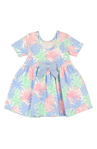 Shop Rufflebutts Pastel Palms Twirl Dress In Blue Multi
