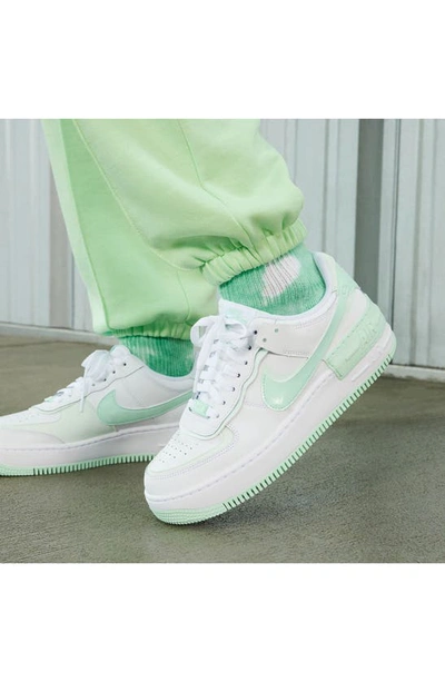 Shop Nike Air Force 1 Shadow Sneaker In White/ Mint/ Green