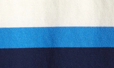 Shop Vineyard Vines Kids' Stripe Organic Cotton Rugby Polo In Tide Blue