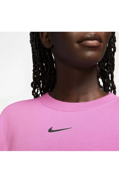 Shop Nike Sportswear Phoenix Sweatshirt In Playful Pink/ Black