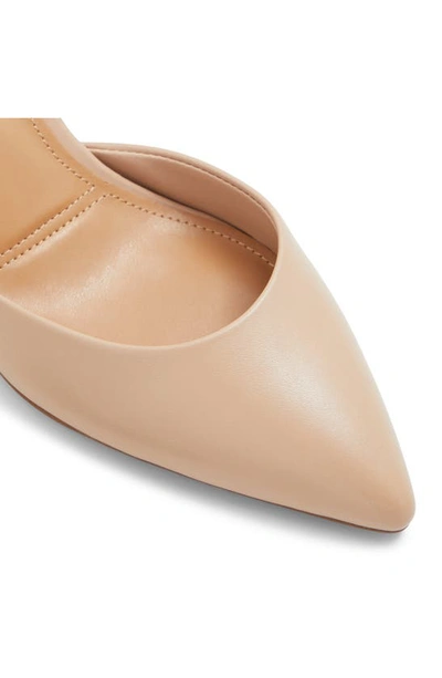 Aldo Jan Ankle Strap Pointed Toe Pump In Beige