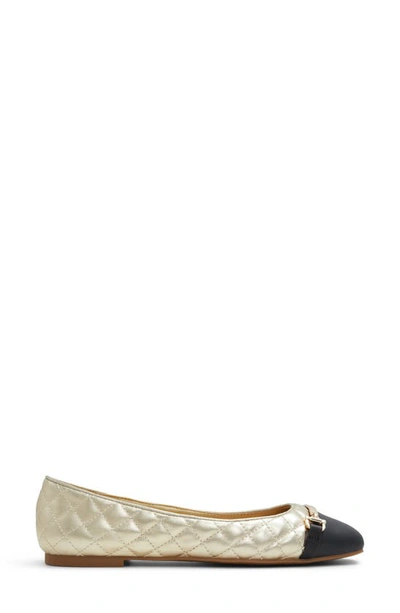 Shop Aldo Leanne Bit Ballet Flat In Gold