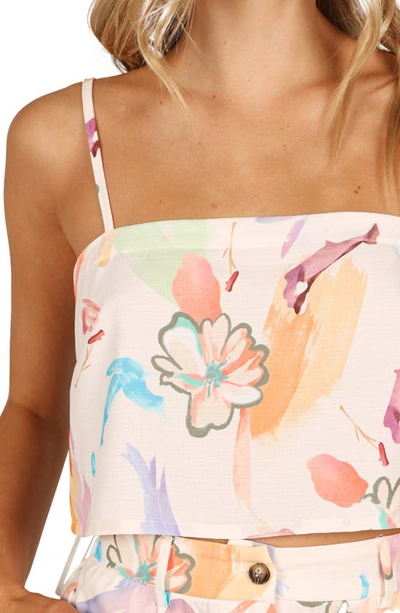 Petal And Pup Petal & Pup Carey Crop Camisole In Ivory Multi
