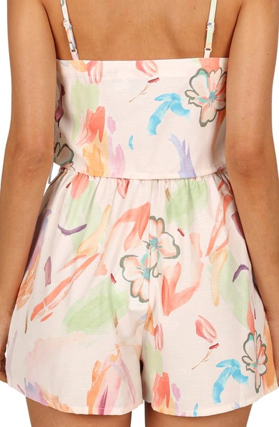 Petal And Pup Carey High Waisted Shorts In White Multi