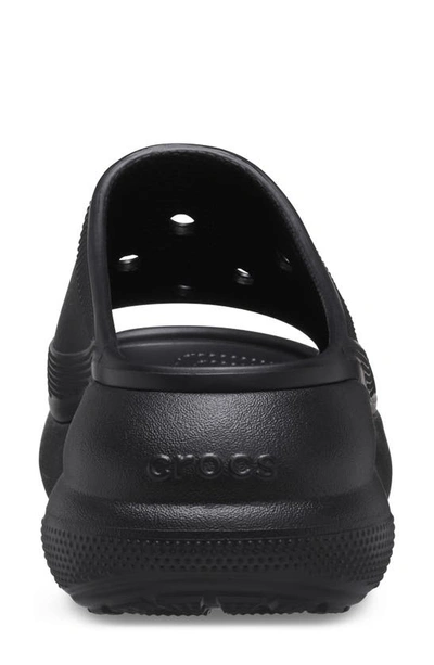 Shop Crocs Crush Platform Slide Sandal In Black