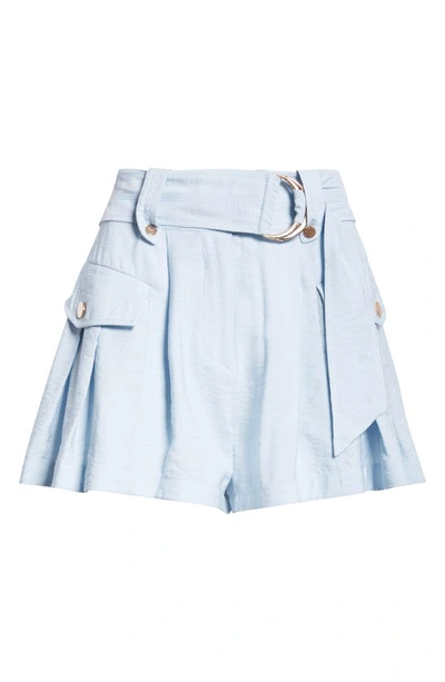Shop Ramy Brook Haylee Belted Cargo Shorts In Crystal Blue
