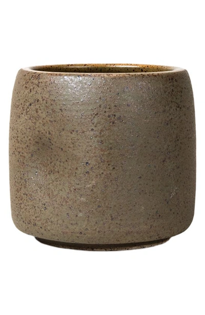 Shop Utility Objects Dimple Stoneware Cup In Olive