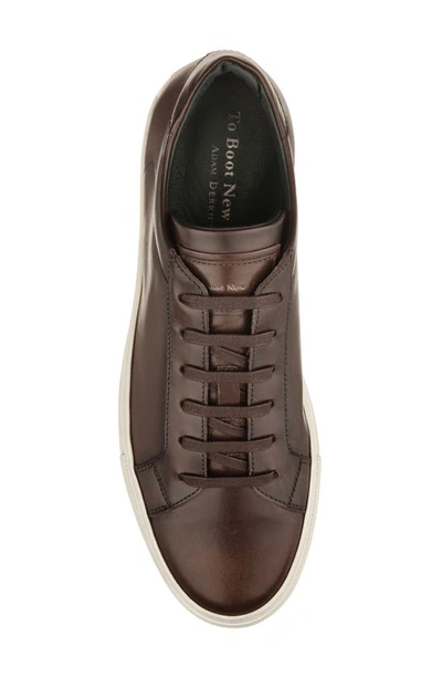 To Boot New York Men's Pescara Leather Low-top Sneakers In Dark Brown