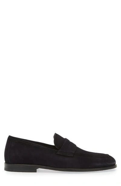 To Boot New York Ronny Penny Loafer In Blue Suede