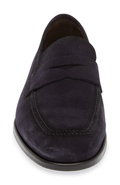 To Boot New York Ronny Penny Loafer In Blue Suede