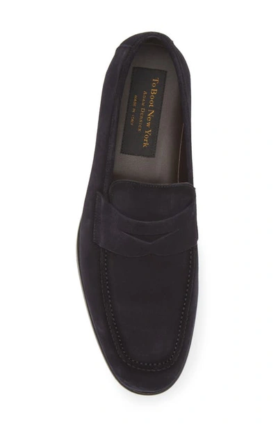 To Boot New York Ronny Penny Loafer In Blue Suede