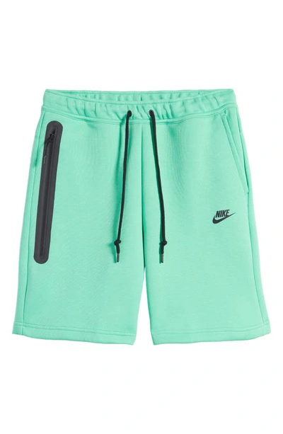 Nike Tech Fleece Sweat Shorts In Spring Green Black ModeSens