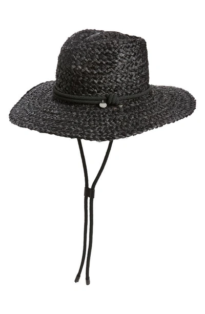 Shop Rag & Bone Raffia Straw Hat In Black