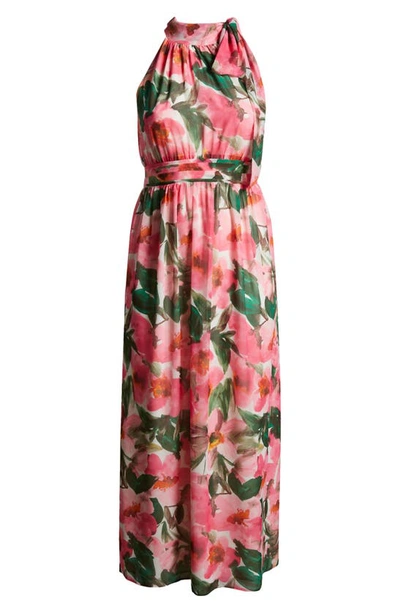 Shop Anne Klein Floral Maxi Dress In Camellia Multi