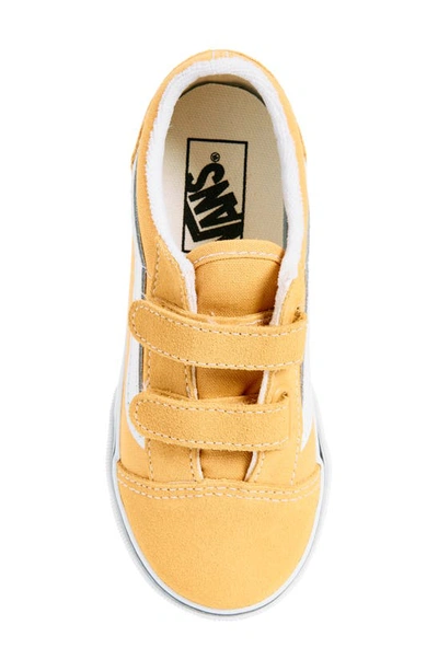 Shop Vans Kids' Old Skool V Sneaker In Color Theory Golden Glow