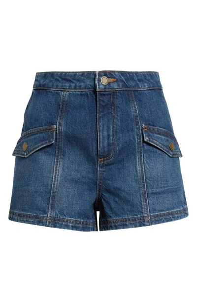 Shop Ramy Brook Nova Denim Shorts In Medium Wash