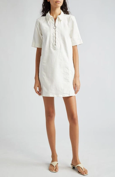 Shop Ramy Brook Tunechi Front Zip Shirtdress In White