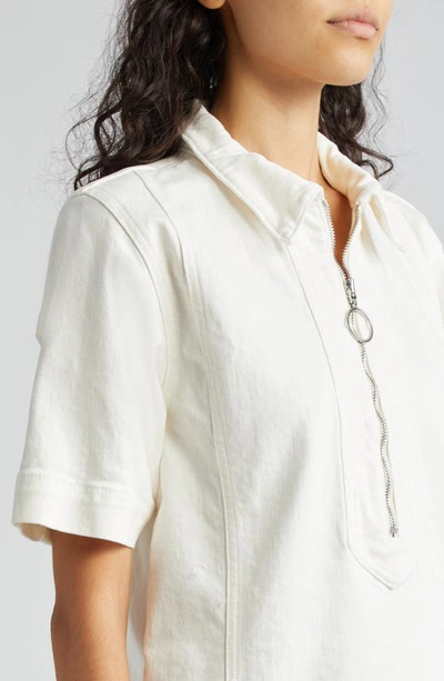 Ramy Brook Tunechi Front Zip Shirtdress In White