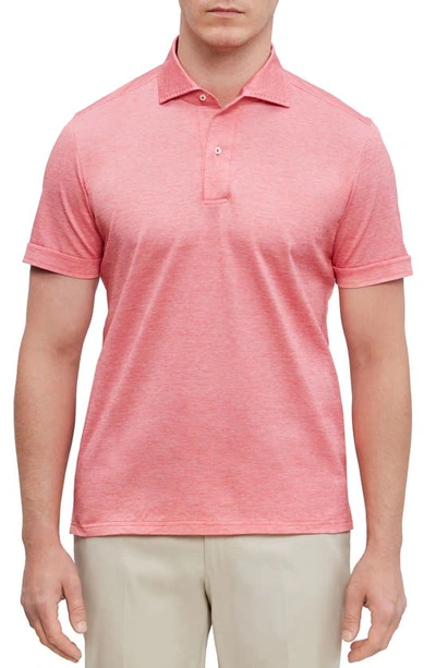 Shop Emanuel Berg Premium Quality Cotton Jersey Polo In Bright Red