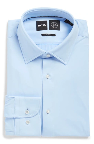 Hugo Boss Hank Kent Slim Fit Dress Shirt In Light Blue