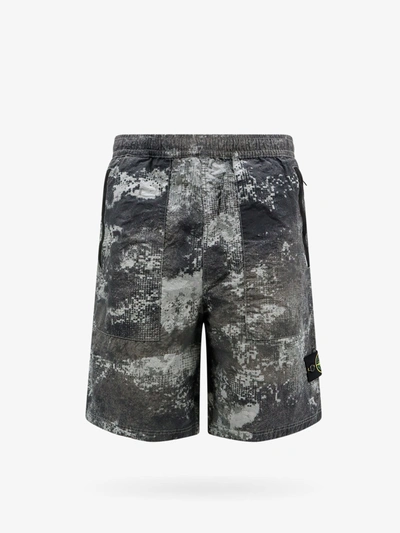 Shop Stone Island Bermuda Shorts In Grey