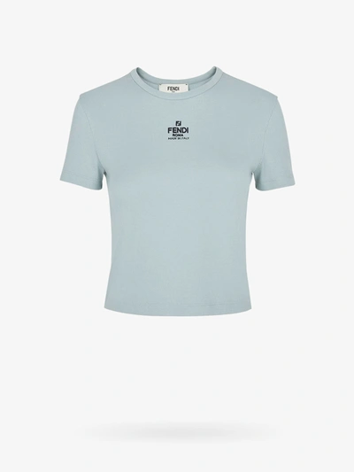 Shop Fendi T-shirt In Blue