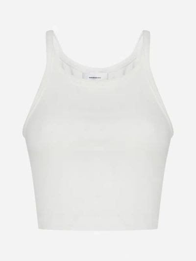 Shop Wardrobe.nyc Ribbed Cotton Tank Top In Off White