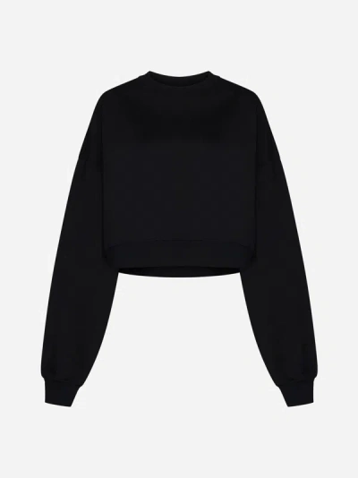Shop Wardrobe.nyc Track Cotton Sweatshirt In Black