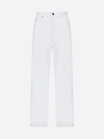 Shop Wardrobe.nyc Straight Leg Jeans In White